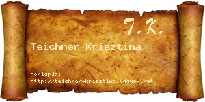 Teichner Krisztina névjegykártya